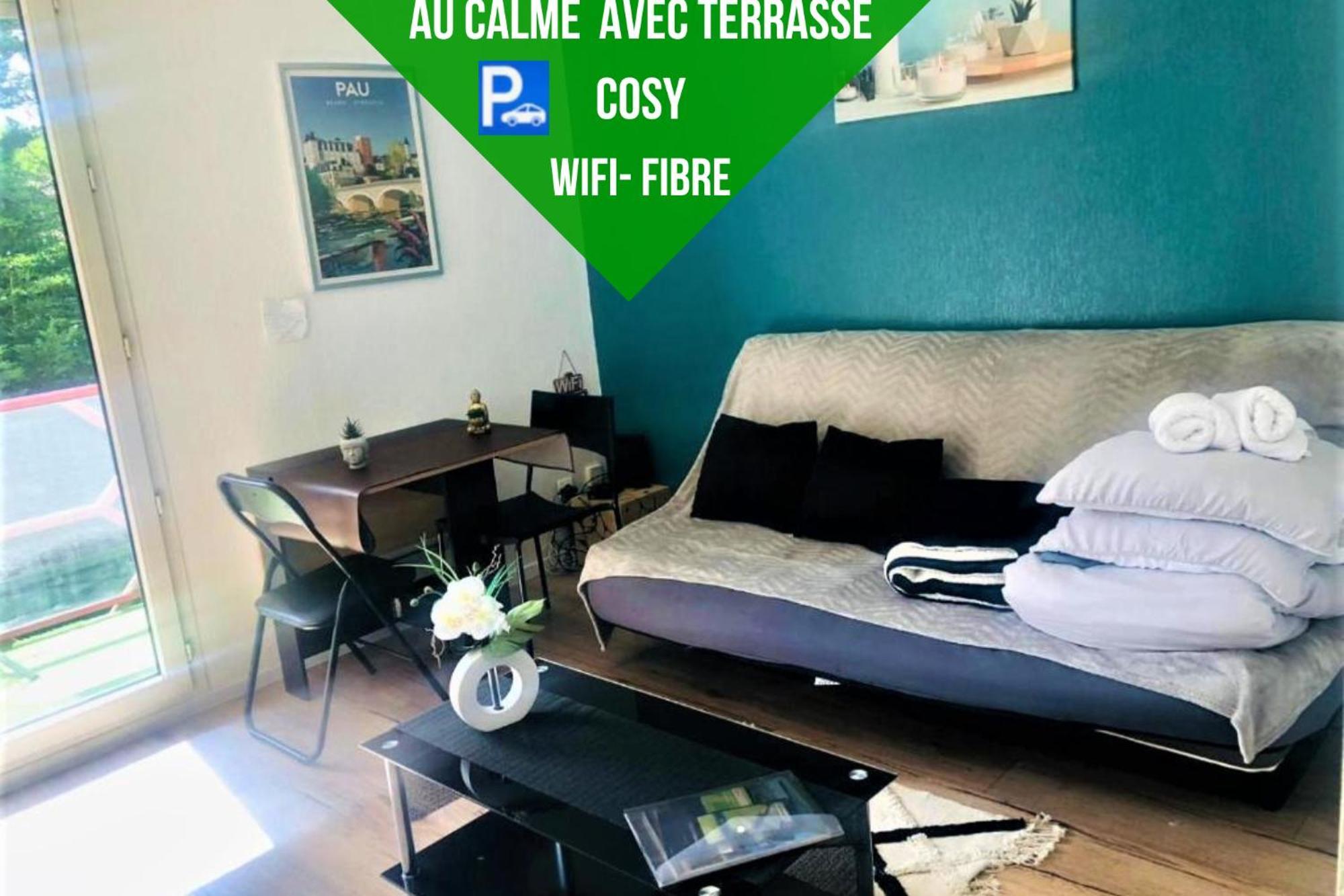 포 Le Petit Park-Studio-Terrasse- Piscine-Wifi Fibre 아파트 외부 사진